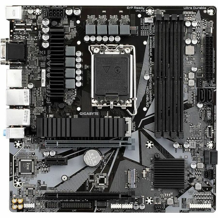 GIGABYTE Ultra Durable Q670M D3H Gaming Desktop Motherboard - Intel Q670 Chipset - Socket LGA-1700 - Micro ATX | SKU MB-Q67MD35