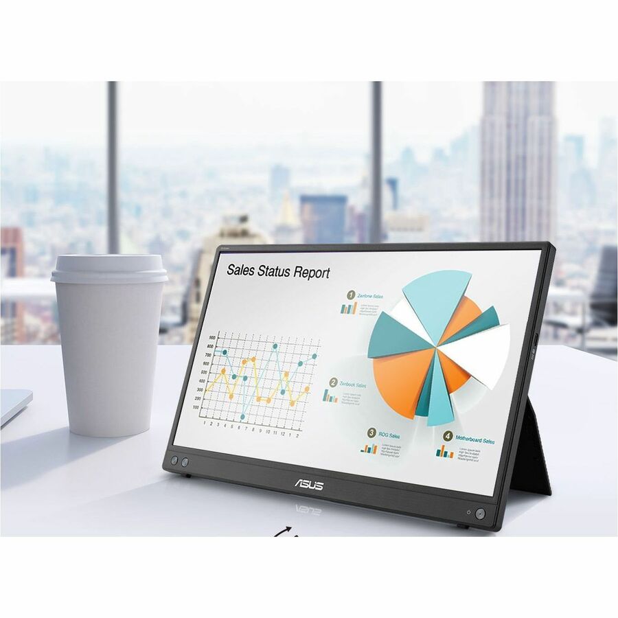Asus ZenScreen MB16AHV 16" Class Full HD LED Monitor - 16:9 - Black | SKU AS-MB16AHV