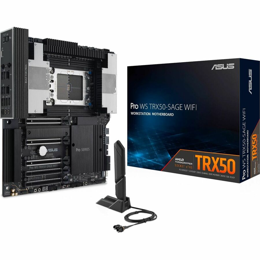 Asus PRO WS TRX50-SAGE WIFI Desktop Motherboard - AMD TRX50 Chipset - Socket sTR5 - SSI CEB | SKU MB-PWT50SW