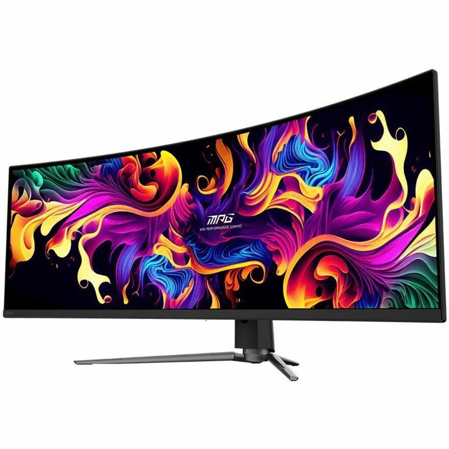 MSI MPG 491CQP QD-OLED 49" Class Dual Quad HD (DQHD) Curved Screen Gaming OLED Monitor - 32:9 - Metallic Black | SKU MSI-MPG491
