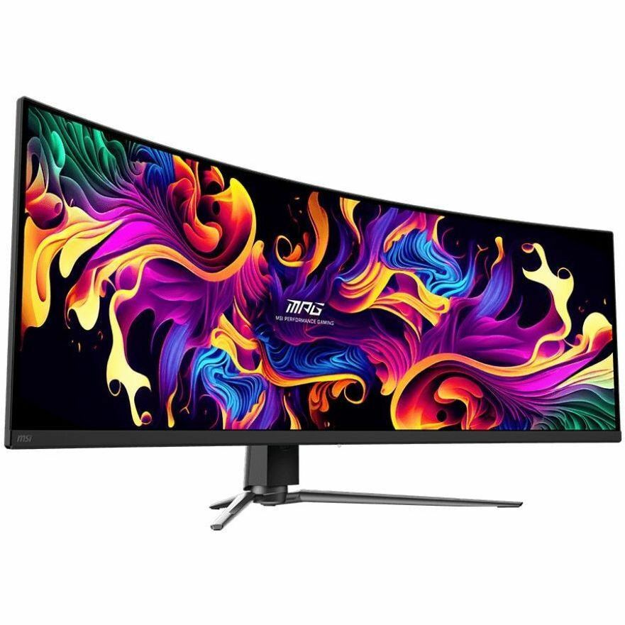 MSI MPG 491CQP QD-OLED 49" Class Dual Quad HD (DQHD) Curved Screen Gaming OLED Monitor - 32:9 - Metallic Black | SKU MSI-MPG491