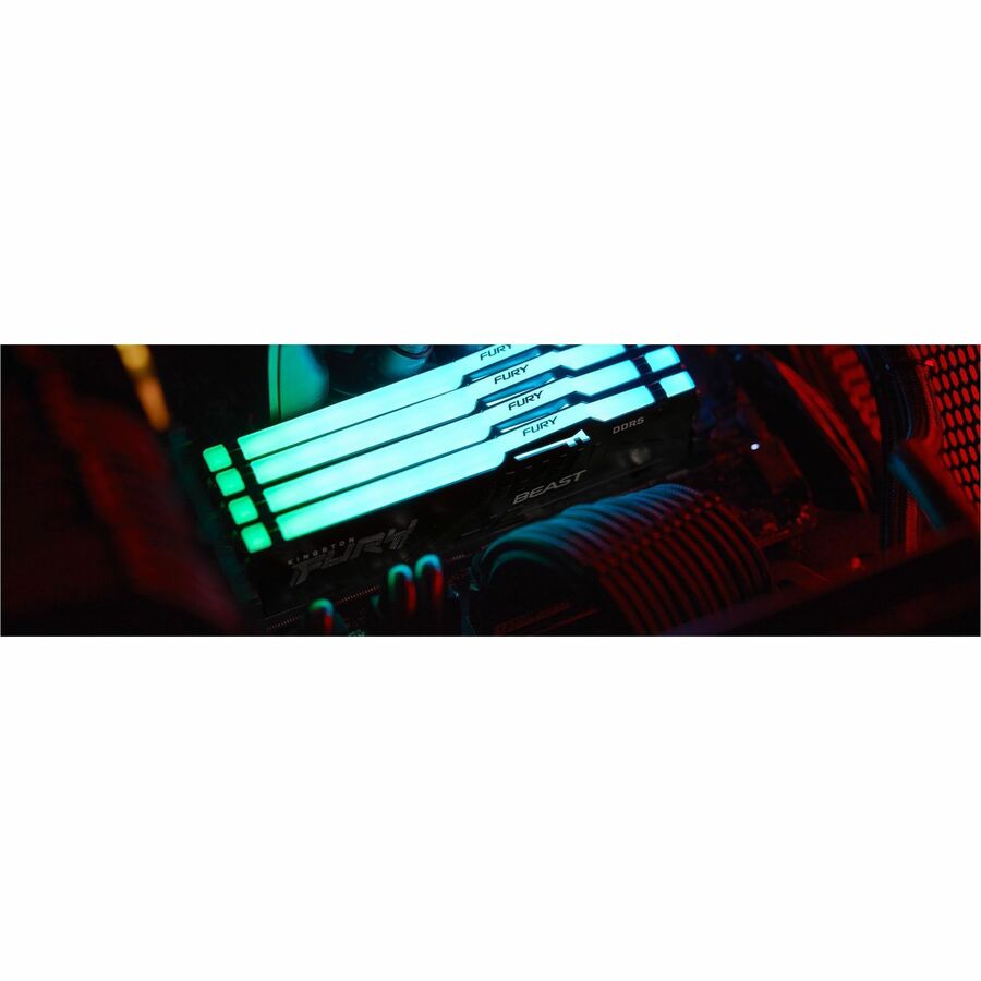 Kingston 64GB (2x32GB) DDR5 6400MT/s CL32 FURY Beast Black RGB EXPO | SKU KF64BEAK64