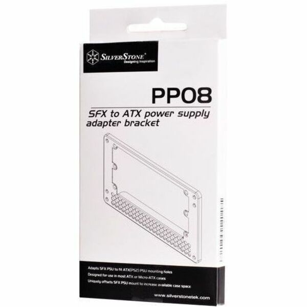 SilverStone SST-PP08B Mounting Adapter for Power Supply - Black | SKU CA-PP08B