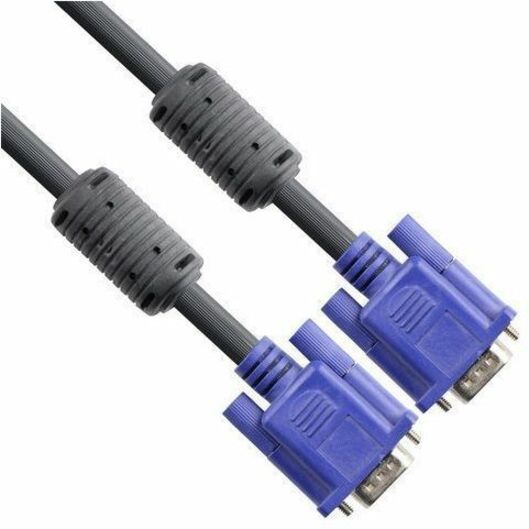 Vcom VGA Cable HD 15 M/F 3+4 +2 Ferrite | SKU VC-VGA10F