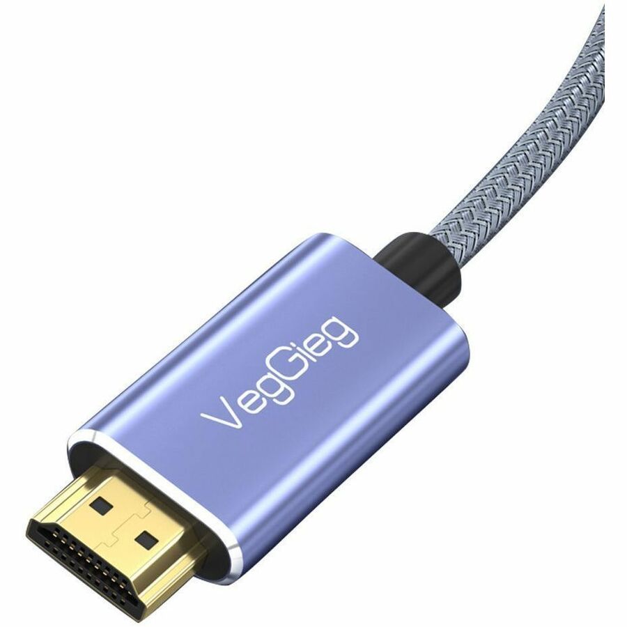 VegGieg V-Z625 6.6FT/2M USB C to HDMI Cable 4K, Anti-Interference Gold-Plated Plugs, Aluminum Type-C to HDMI Cord - Thunderbolt 3 and 4 Compatible for iPhone 15 Series, MacBook, iMac, iPad Pro, Galaxy, Surface, Dell, HP | SKU VG-VZ23