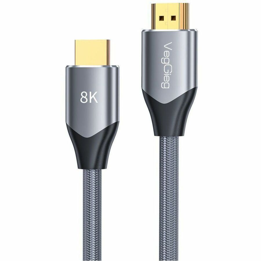VegGieg V-H403 8K HDMI Cable 48Gbps 6.6FT/2M, Braided Cord-4K@120Hz 8K@60Hz, DTS:X, HDCP 2.2 & 2.3, HDR 10 Compatible with TV/PS5/HDTV/Blu-ray | SKU VG-VH41