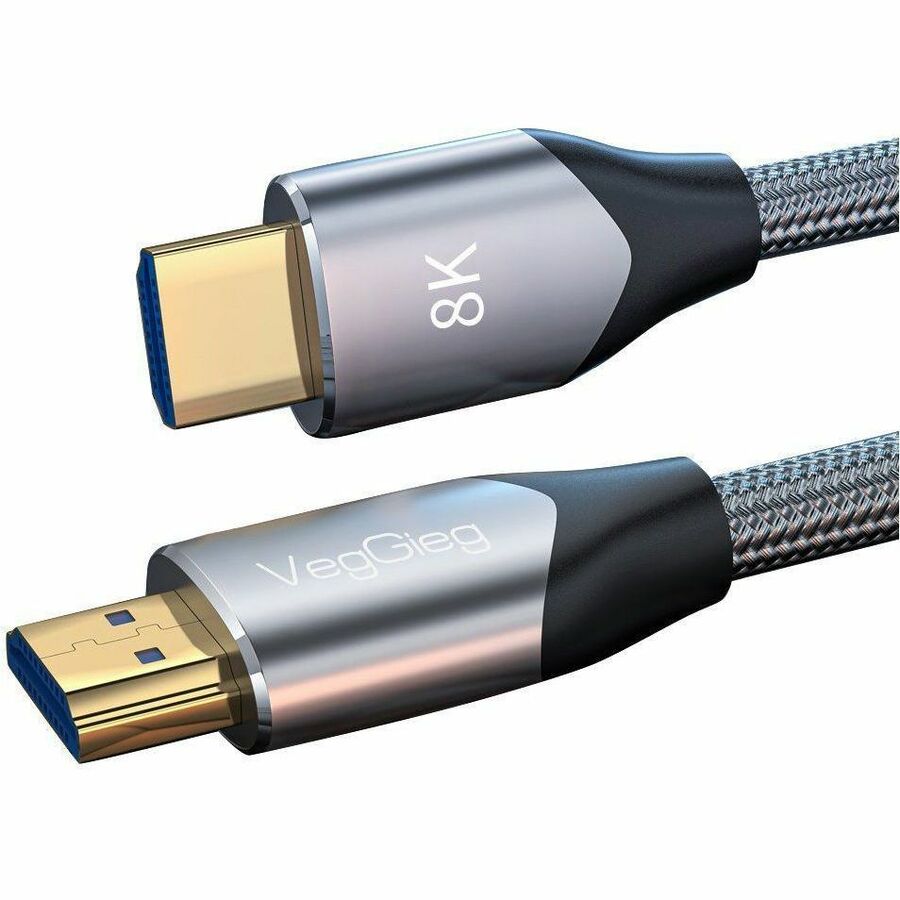 VegGieg V-H403 8K HDMI Cable 48Gbps 6.6FT/2M, Braided Cord-4K@120Hz 8K@60Hz, DTS:X, HDCP 2.2 & 2.3, HDR 10 Compatible with TV/PS5/HDTV/Blu-ray | SKU VG-VH41