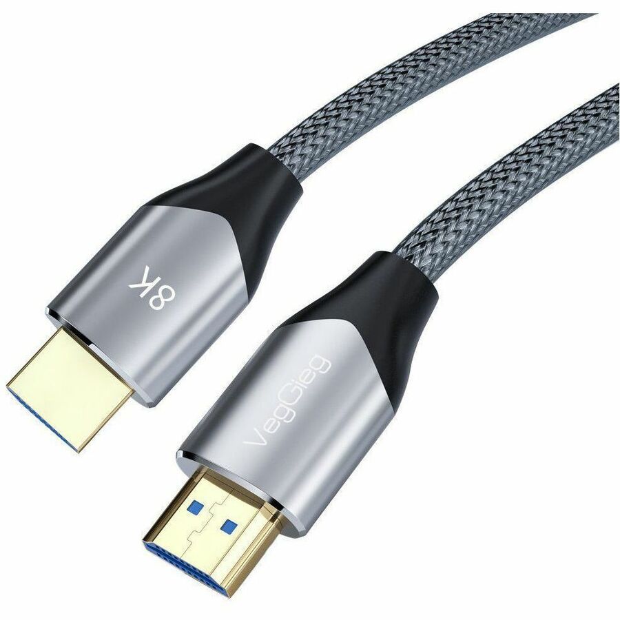 VegGieg V-H403 8K HDMI Cable 48Gbps 6.6FT/2M, Braided Cord-4K@120Hz 8K@60Hz, DTS:X, HDCP 2.2 & 2.3, HDR 10 Compatible with TV/PS5/HDTV/Blu-ray | SKU VG-VH41