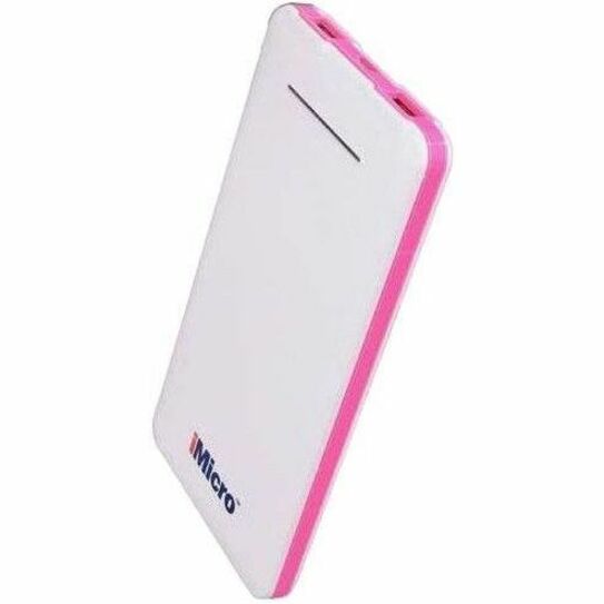 iMicro 8000mAh Lithium Polymer Battery Power Bank w/ Flashlight (Pink) | SKU PB-IM8000R
