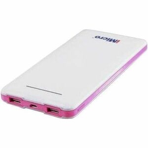 iMicro 8000mAh Lithium Polymer Battery Power Bank w/ Flashlight (Pink) | SKU PB-IM8000R