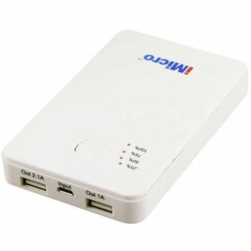 iMicro PB-IM5000W 5000mAh Lithium Polymer Battery Power Bank (White) | SKU PB-IM5000W