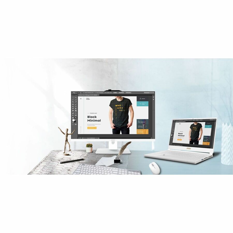 MSI Modern AM272P 1M Modern AM272P 1M-823US All-in-One Computer - Intel Core 5 120U - 16 GB - 1 TB PCI Express NVMe SSD - 27" Full HD - Desktop - White