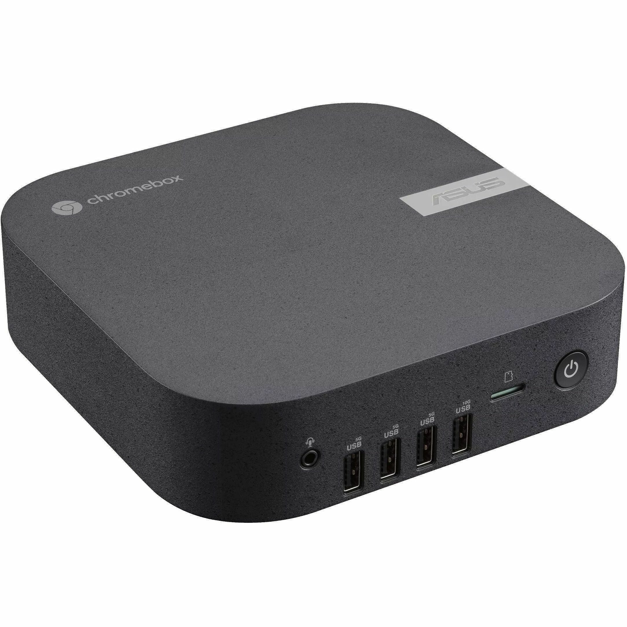 Asus Chromebox 5a CHROMEBOX5A-SC041UN Chromebox - Intel Celeron 7305 - 4 GB - 128 GB SSD - Mini PC - Eco Black | SKU AS-CHB504N