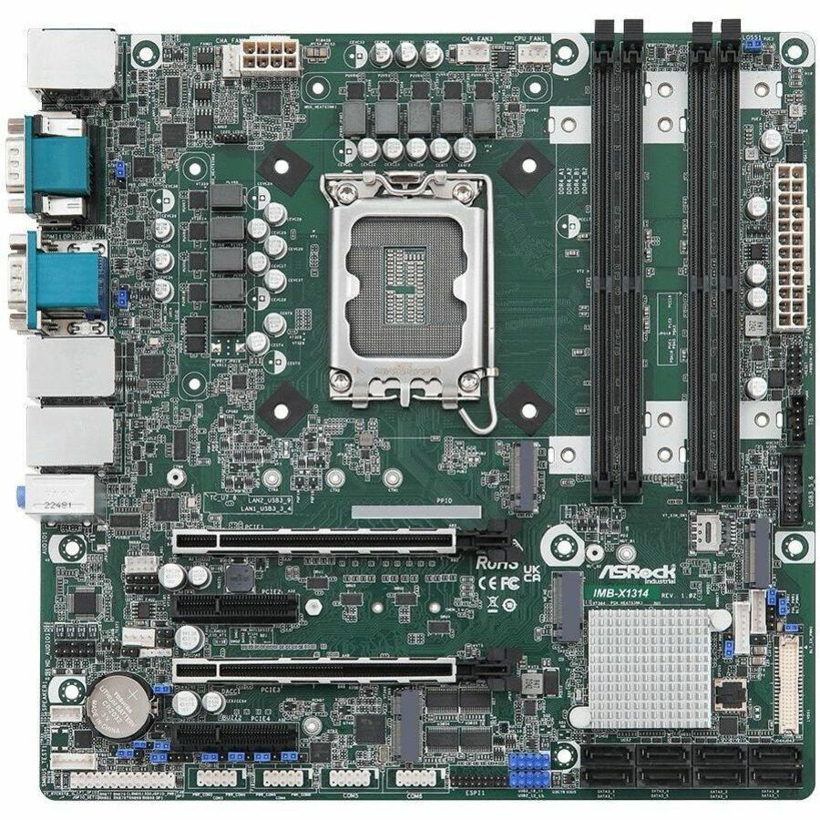 ASRock Rack IMB-X1314 Industrial Motherboard - Intel W680 Chipset - Socket LGA-1700 - Micro ATX | SKU MB-IMB1314
