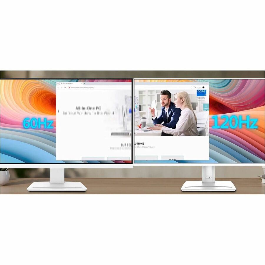 MSI PRO MP275W E2 - PROMP275WE2 - Business Productivity Monitor White - 27" IPS FHD 120Hz Adaptive-Sync Display - HDMI - DisplayPort | SKU MSI-P27WE2