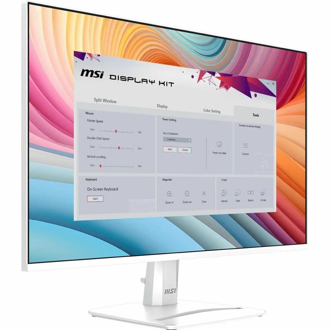 MSI PRO MP275W E2 - PROMP275WE2 - Business Productivity Monitor White - 27" IPS FHD 120Hz Adaptive-Sync Display - HDMI - DisplayPort | SKU MSI-P27WE2