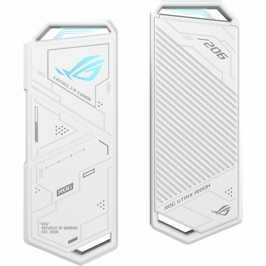 Asus ROG Strix Arion ESD-S1C/WHT/G/AS// Drive Enclosure PCI Express NVMe, M.2 - USB 3.2 (Gen 2) Type C Host Interface External - Moonlight White | SKU ESD-S1CWHT