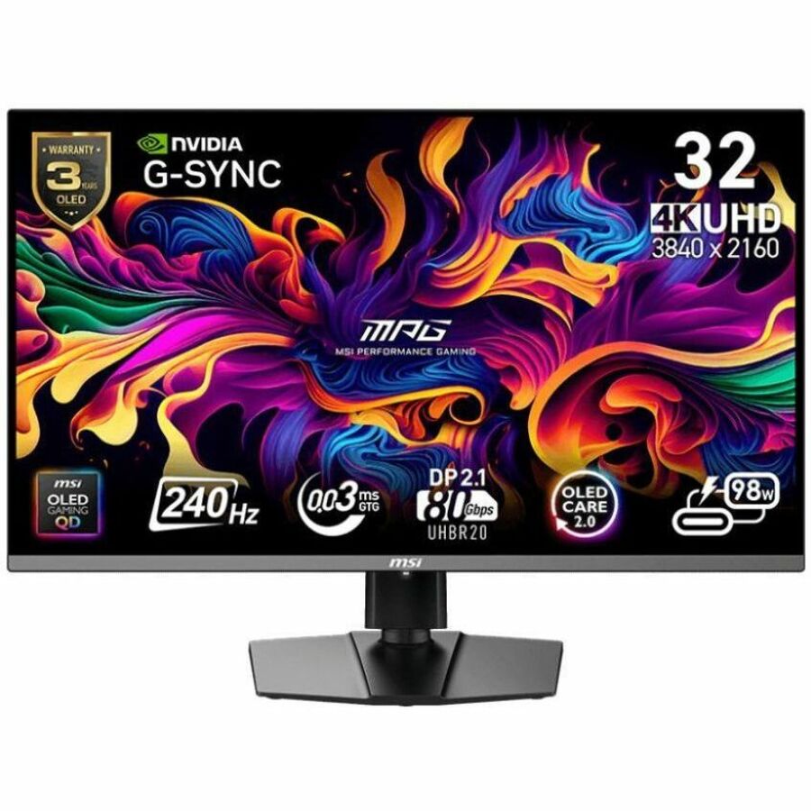 MSI MPG 322URX QD-OLED UHD 240Hz 32 inch Gaming Monitor | SKU MSI-MP322U