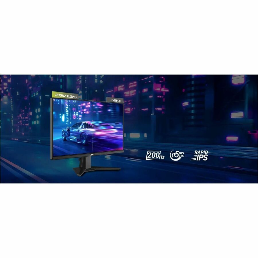 MSI MAG 255F E20 - MAG255FE20 - Gaming Monitor - 24.5" Rapid IPS FHD 200Hz FreeSync Display - HDMI - DisplayPort | SKU MSI-MG25FE