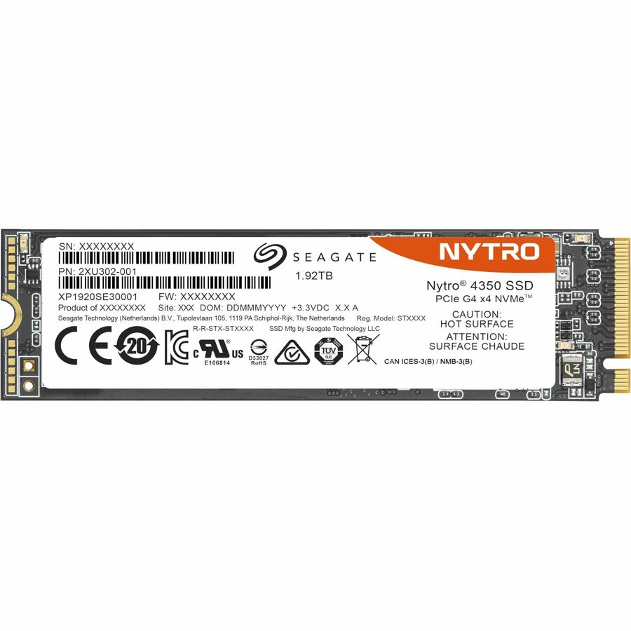 Seagate Nytro XP1920SE30001 1.92 TB Solid State Drive - M.2 2280 Internal - PCI Express NVMe (PCI Express NVMe 4.0 x4) | SKU NY4350-1T9