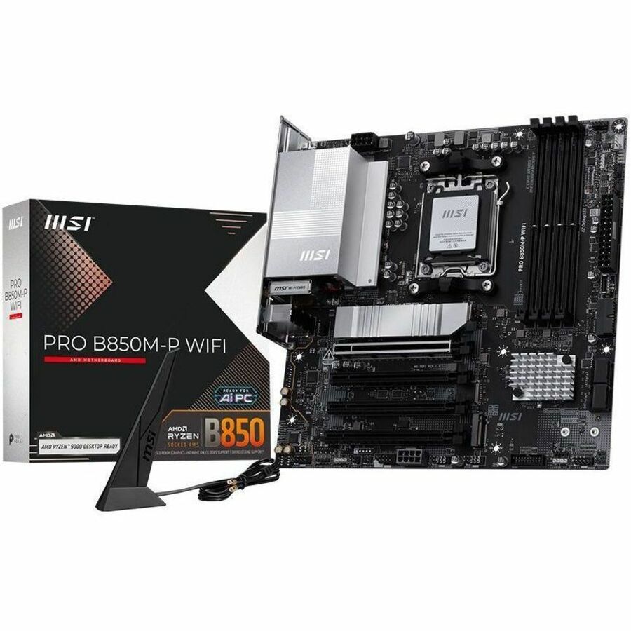 MSI B850M-P WIFI Gaming Desktop Motherboard - AMD B850 Chipset - Socket AM5 - Micro ATX | SKU MB-B85MPWI