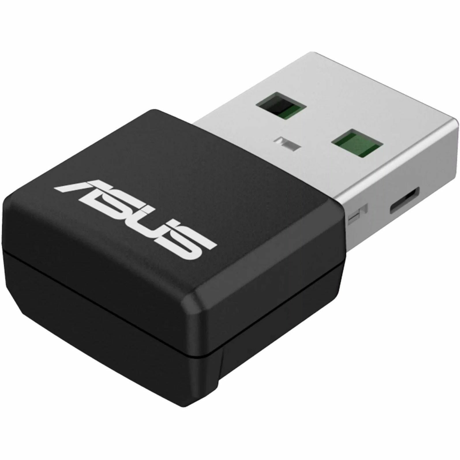 Asus USB-AX57 Nano IEEE 802.11 a/b/g/n/ac/ax Dual Band Wi-Fi Adapter for Desktop Computer, Notebook - TAA compliant | SKU AS-SB57NAN