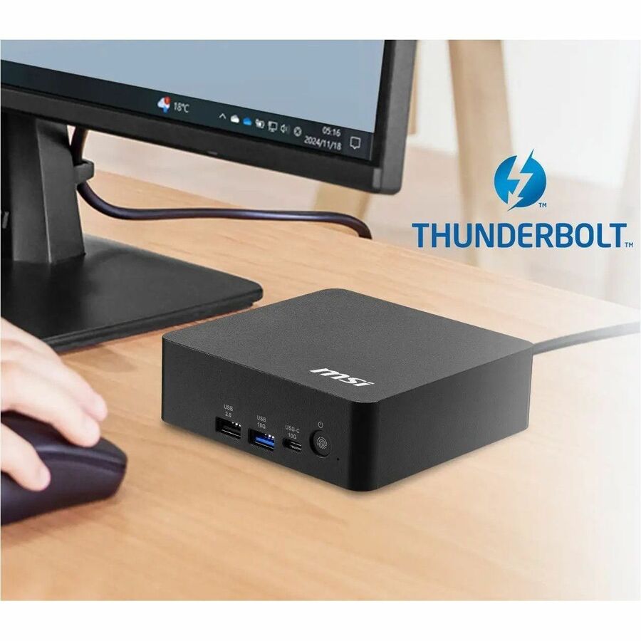 MSI Cubi NUC AI+ 3MG Cubi NUC AI+ 3MG-023US Desktop Computer - Intel Core Ultra 5 Series 3 322 - 16 GB - 1 TB PCI Express NVMe SSD - Mini PC - Black | SKU MSI-CUB023