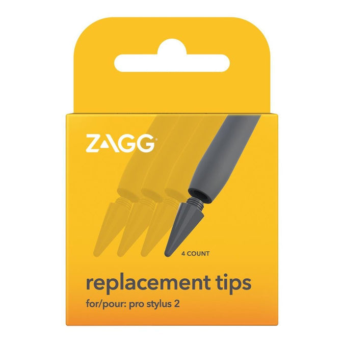 ZAGG-Pro Stylus 2 replacement Tips-pack of 4(retail box)-Grey