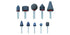 10Pc Mounted Air Grinding Stone Set AMPRO A1101