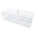 Double Slot Wallband Wire Basket, White, 435mm x 135mm x 140mm