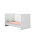 Trinity 2 in 1  Convertible Baby Cot to Bed - White with Mattress