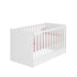 Trinity 2 in 1  Convertible Baby Cot to Bed - White with Mattress