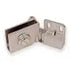 Glass Door Hinge, Chrome Plated, 2 Pieces