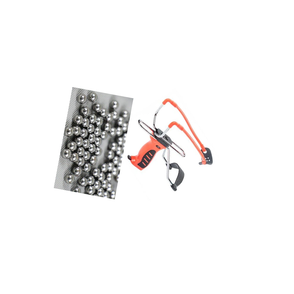 MAN KUNG Slingshot Orange Handle/Orange Rubber - MK-SL06/O with Ammo Combo