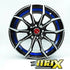 15 Inch Mag Wheel - MX1280-BLU Wheels (4x100/ 4x114.3 PCD)
