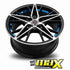15 Inch Mag Wheel - MX1320-BL VSN Wheels (4x100 PCD)