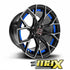 15 Inch Mag Wheel - MX821-BLU Concave Wheels (4x100/ 4x114.3 PCD)