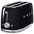 Smeg 4 Slice Black Toaster - TSF02BLSA