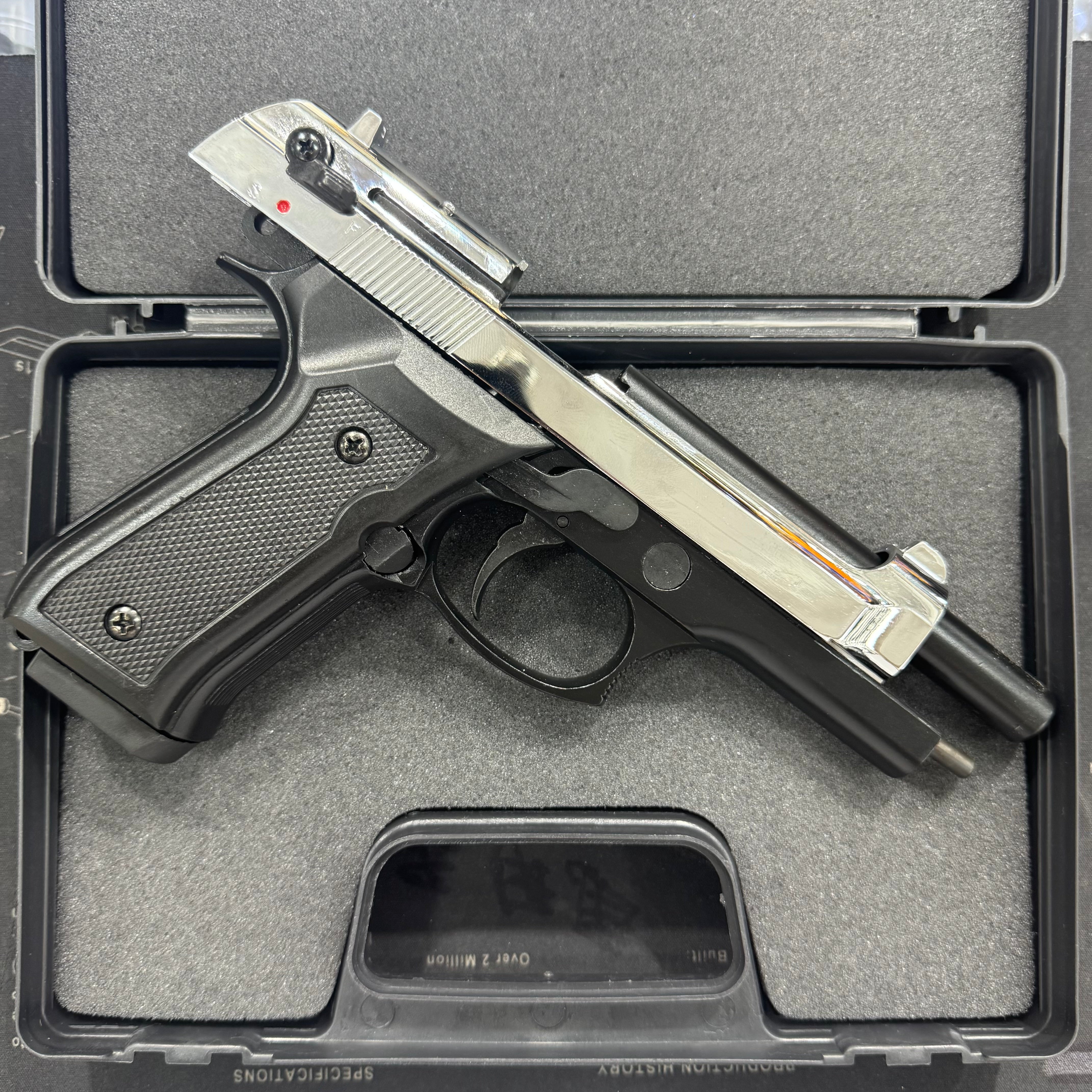 Blow F92 Black|Shiny Chrome Blank/Pepper Gun (Semi Auto|15+1|9mm PAK)