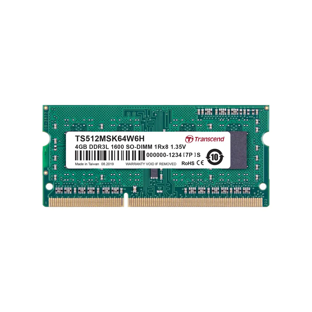 TRANSCEND 4GB LOW VOLTAGE \ DUAL VOLTAGE DDR3-1600 SO-DIMM