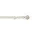 Curtain Rod Set, Steel, Expandable, Ball Finial, Silver, 1.2m - 2.1m