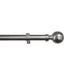 Curtain Rod Set, Single, Steel, Expandable, Solid Ball Finial, Silver, 2.2m - 4.0m
