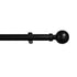 Curtain Rod Set, Single, Steel, Expandable, Solid Ball Finial, Black, 2.2m - 4.0m