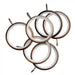 Steel Rod Metal Rings, Plastic insert, Bronze, 32mm, 10 Pieces