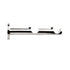 Steel Rod Contemporary Bracket, Double, Brushed Silver, 25mm