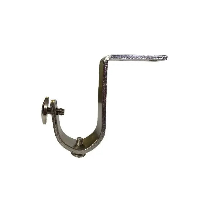 Steel Rod Metal Ceiling Bracket, Single, Brushed Silver, 25mm