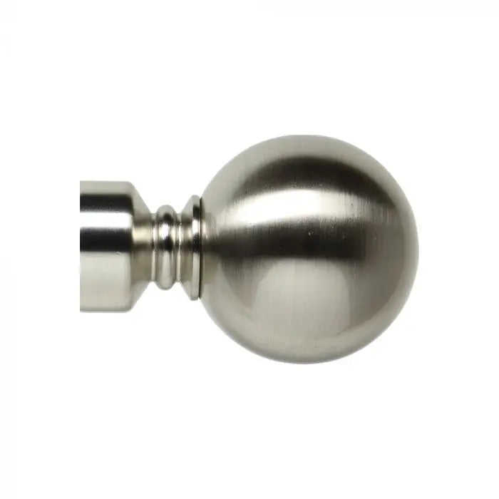 Steel Rod Finial, Solid Ball, Silver, 25mm