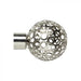Steel Rod Finial, Mesh Ball, Silver, 25mm
