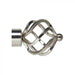 Steel Rod Finial, Twist, Silver, 32mm