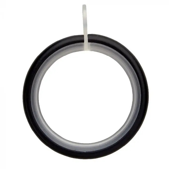 Steel Rod Metal Rings, Black, 32mm, 10 Pieces